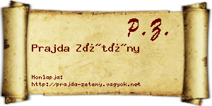 Prajda Zétény névjegykártya